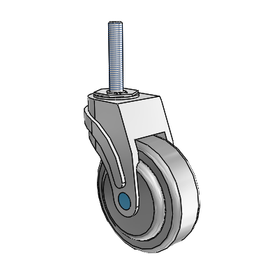 Next Generation Threaded Stem Swivel Caster with 4 x 1.25 QuikStart Wheel