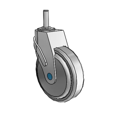 Next Generation Grip Ring Swivel Caster with 5 x 1.25 QuikStart Wheel
