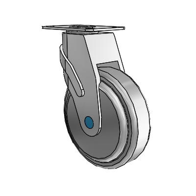 Next Generation Top Plate Swivel Caster with 5 x 1.25 QuikStart Wheel