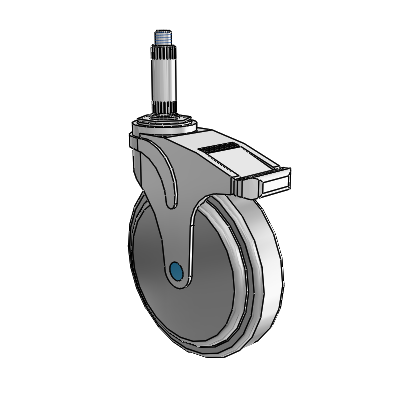 Next Generation Expanding Adapter Swivel Caster with 6 x 1.25 QuikStart Wheel Directional Lock