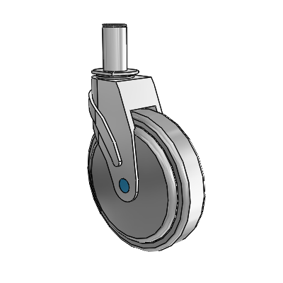 Next Generation Grip Ring Swivel Caster with 6 x 1.25 QuikStart Wheel