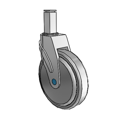 Next Generation Square Stem Swivel Caster with 6 x 1.25 QuikStart Wheel