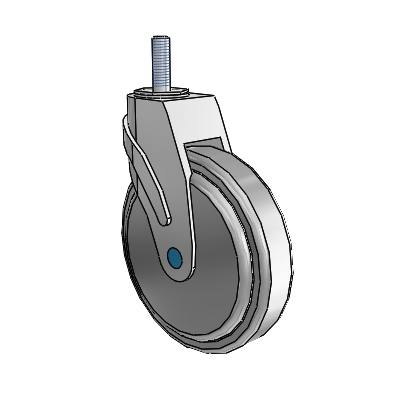 Next Generation Threaded Stem Swivel Caster with 6 x 1.25 QuikStart Wheel