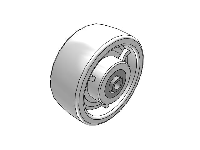 NW White Nylon 5 x 2 Wheel with Pedestal Precision Bearing