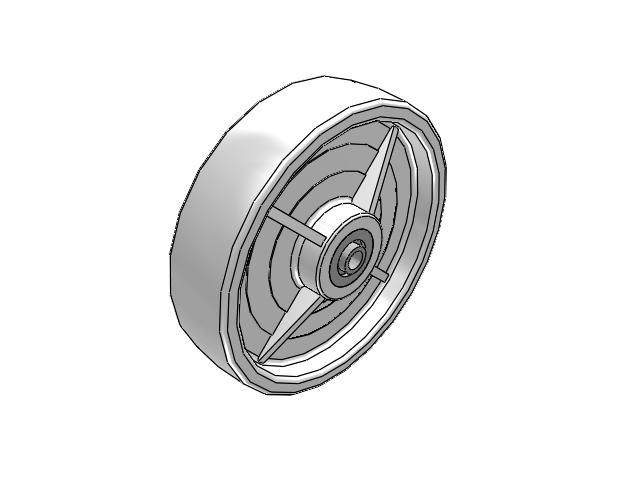 NW White Nylon 8 x 2 Wheel with Pedestal Precision Bearing