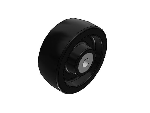 PB Polypropylene 4 x 1-1/2 Wheel with Straight Roller Bearing