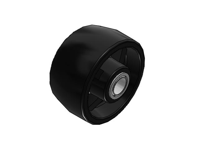 PB Polypropylene 4 x 2 Wheel with Straight Roller Bearing