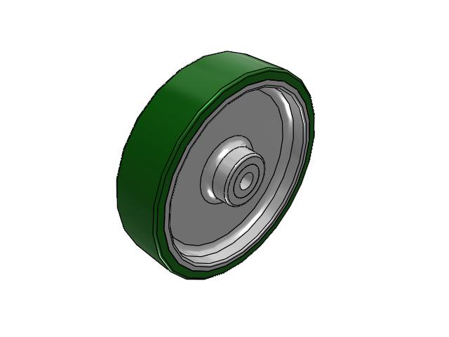 PE Wheels 12 x 3 with Straight Bearing