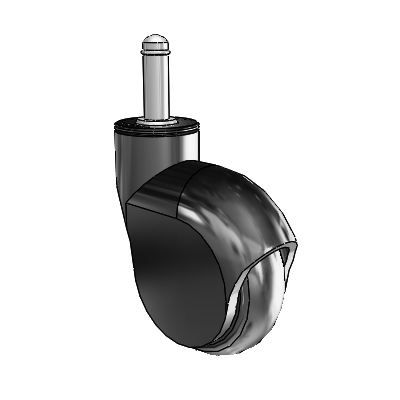 Genesis Grip Ring Black Swivel Caster with 3 x 1 Monotech Wheel