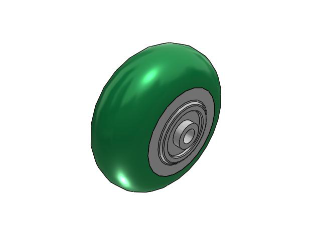 PM Polyurethane on Aluminum 5 x 2 Wheel with Precision Ball Bearing