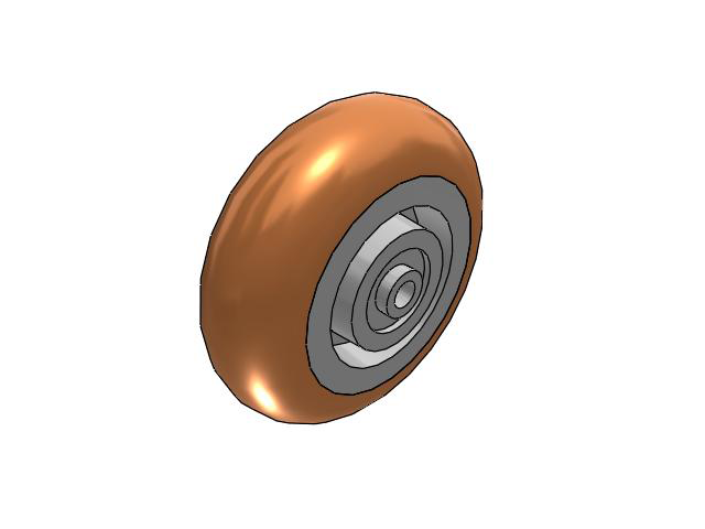 PM Polyurethane on Aluminum 6 x 2 Wheel with Precision Ball Bearing