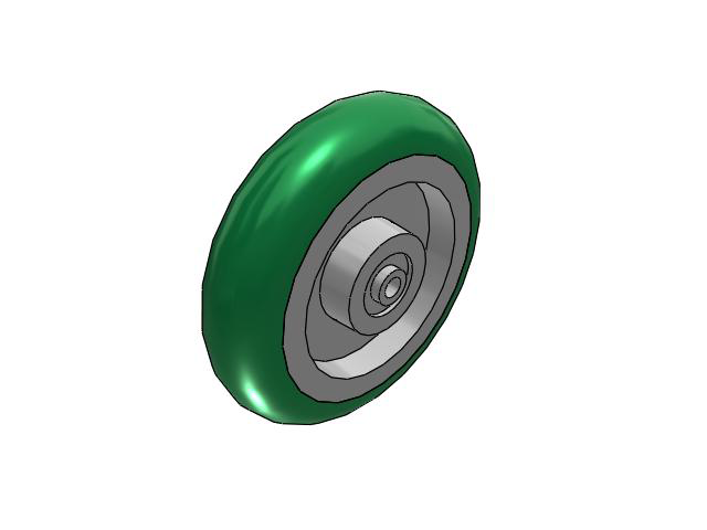 PM Polyurethane on Aluminum 8 x 2 Wheel with Precision Ball Bearing