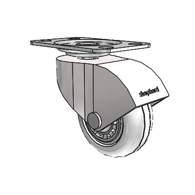 Monarch Top Plate Bright Chrome Swivel Caster with 2 x .8125 Clear Vipor Wheel