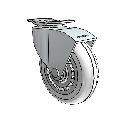 Monarch Top Plate Zinc Swivel Caster with 3 x .8125 Clear Vipor Wheel