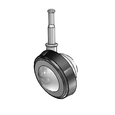 Grip Neck Bright Chrome Swivel Ball Caster with 2.25 Wheel