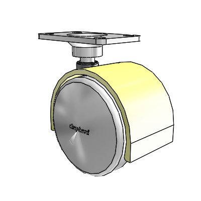 Pacer Top Plate Brass Plate Swivel Caster with 1.9685 Urethane Wheel