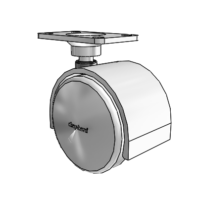 Pacer Top Plate Satin Chrome Swivel Caster with 1.9685 Urethane Wheel