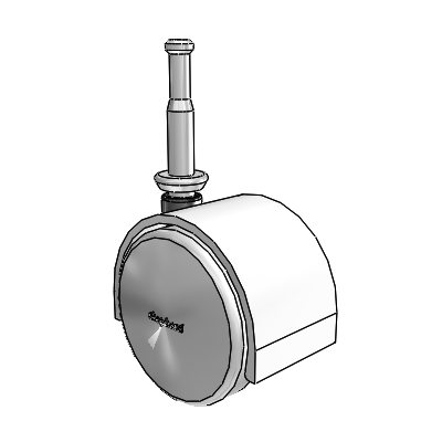 Pacer Grip Neck Bright Chrome Swivel Caster with 1.9685 Urethane Wheel