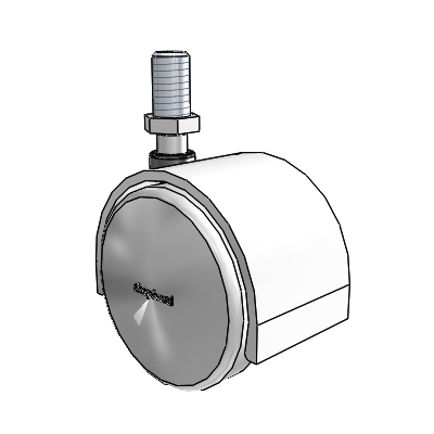 Pacer Threaded Stem Bright Chrome Swivel Caster with 1.9685 Urethane Wheel