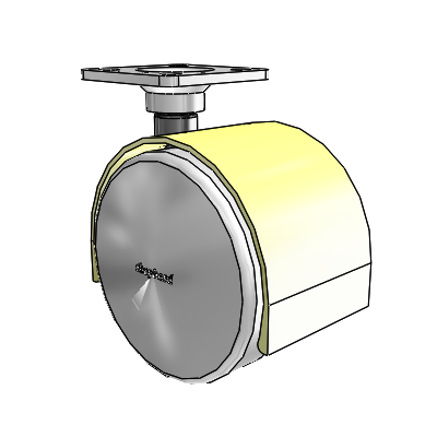 Pacer Top Plate Brass Plate Swivel Caster with 2.3622 Urethane Wheel