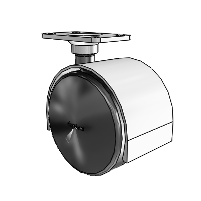 Pacer Top Plate Satin Chrome Swivel Caster with 2.3622 Nylon Wheel