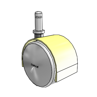 Pacer Grip Ring Brass Plate Swivel Caster with 2.3622 Urethane Wheel