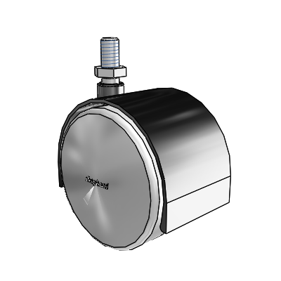 Pacer Threaded Stem Flat Black Swivel Caster with 2.3622 Urethane Wheel