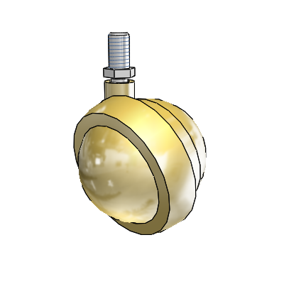 Threaded Stem Windsor Antique Swivel Ball Caster with 2.5 Wheel