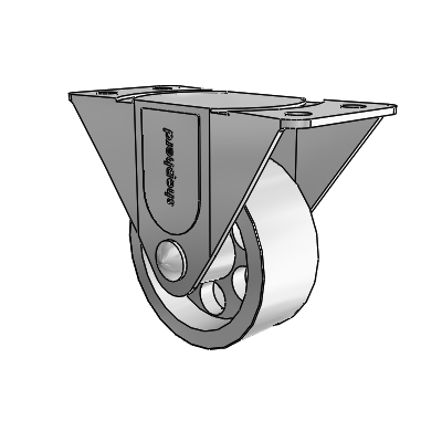 General Duty Top Plate Zinc Rigid Caster with 3 x 1.25 Steel Wheel