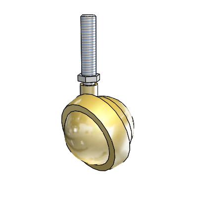 Threaded Stem Windsor Antique Swivel Ball Caster with 2 Wheel