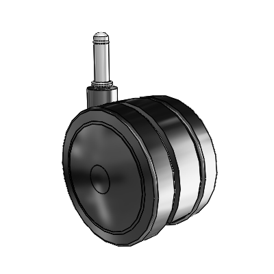 Softech Grip Ring Black Swivel Caster with 3.937 Thermoplastic Elastomer Wheel