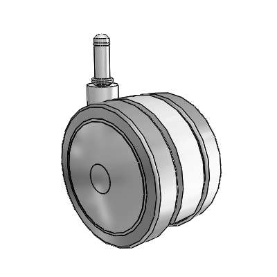 Softech Grip Ring Grey Swivel Caster with 3.937 Thermoplastic Elastomer Wheel
