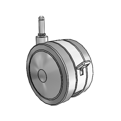 Softech Grip Ring Grey Swivel Caster with 4.921 Thermoplastic Elastomer Wheel and Brake