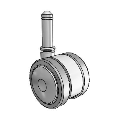 Softech Grip Ring Grey Swivel Caster with 1.9685 Thermoplastic Elastomer Wheel