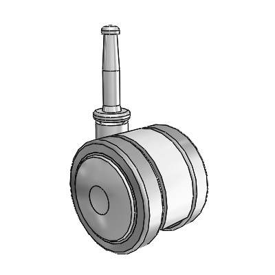Softech Grip Neck Grey Swivel Caster with 1.9685 Thermoplastic Elastomer Wheel