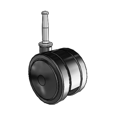 Softech Grip Neck Black Swivel Caster with 2.3622 Thermoplastic Elastomer Wheel