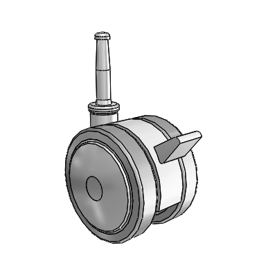Softech Grip Neck Grey Swivel Caster with 2.3622 Thermoplastic Elastomer Wheel and Brake