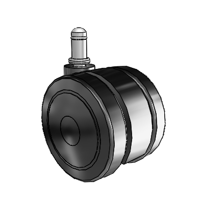 Softech Grip Ring Black Swivel Caster with 2.9527 Thermoplastic Elastomer Wheel