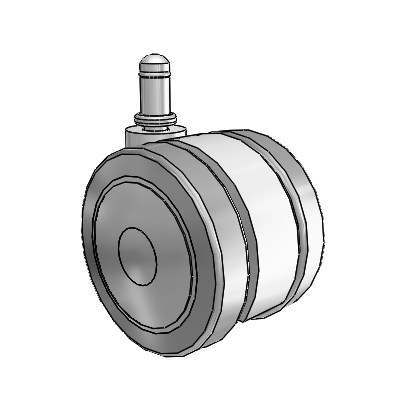 Softech Grip Ring Grey Swivel Caster with 2.9527 Thermoplastic Elastomer Wheel