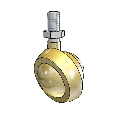 Threaded Stem Windsor Antique Swivel Ball Caster with 1.5 Wheel