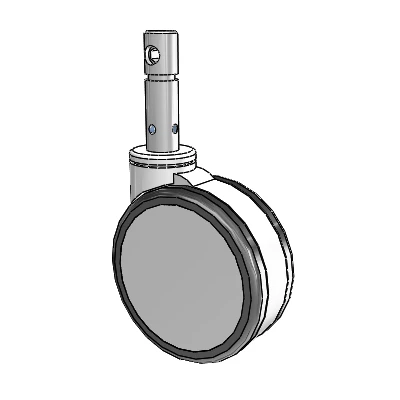 Primacy Twin Medical Bed Stem Swivel Caster with 6 x 2.5 Thermoplastic Urethane Wheel and Central Locking - Total Lock Brake