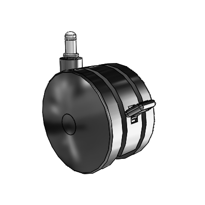 Ultima Grip Ring Swivel Caster with 3.937 Wheel and Brake