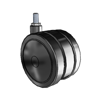 Ultima Threaded Stem Swivel Caster with 3.937 Urethane Wheel