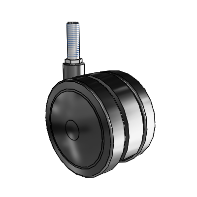 Ultima Threaded Stem Swivel Caster with 3.937 Urethane Wheel