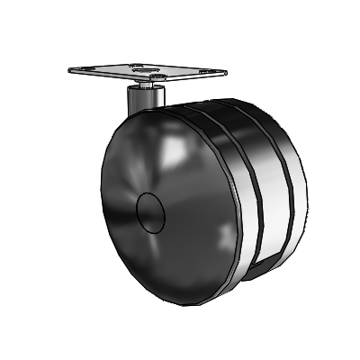 Ultima Top Plate Swivel Caster with 4.921 Wheel