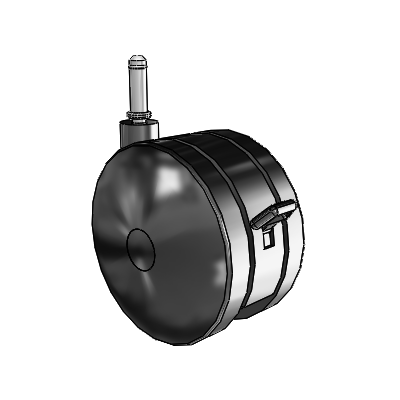 Ultima Grip Ring Swivel Caster with 4.921 Wheel and Brake