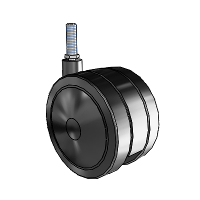 Ultima Threaded Stem Swivel Caster with 4.921 Urethane Wheel