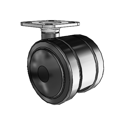 Ultima Top Plate Swivel Caster with 1.9685 Urethane Wheel