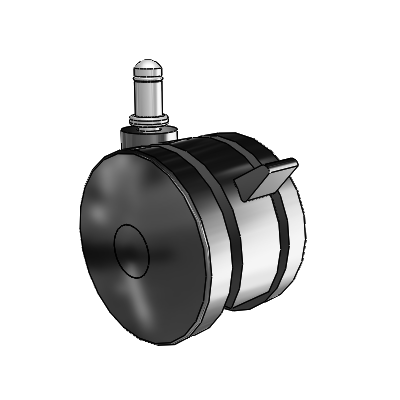 Ultima Grip Ring Swivel Caster with 2.9527 Wheel and Brake