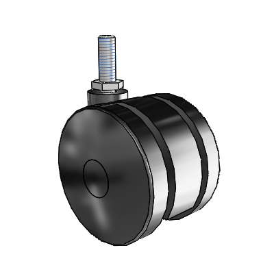 Ultima Threaded Stem Swivel Caster with 2.9527 Wheel